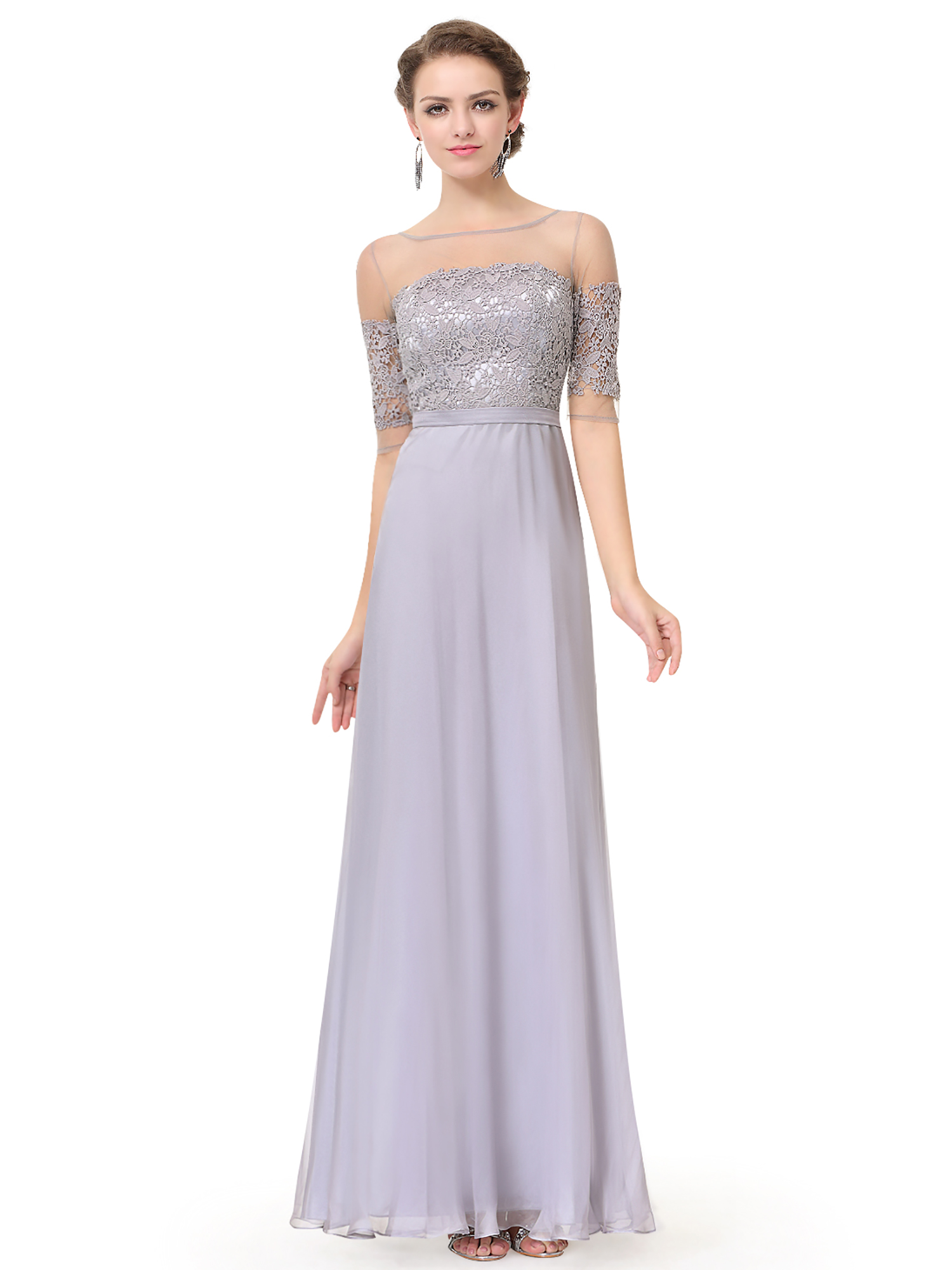 EverPretty Women Evening Dress Bridesmaid Maxi Half Sleeve Formal