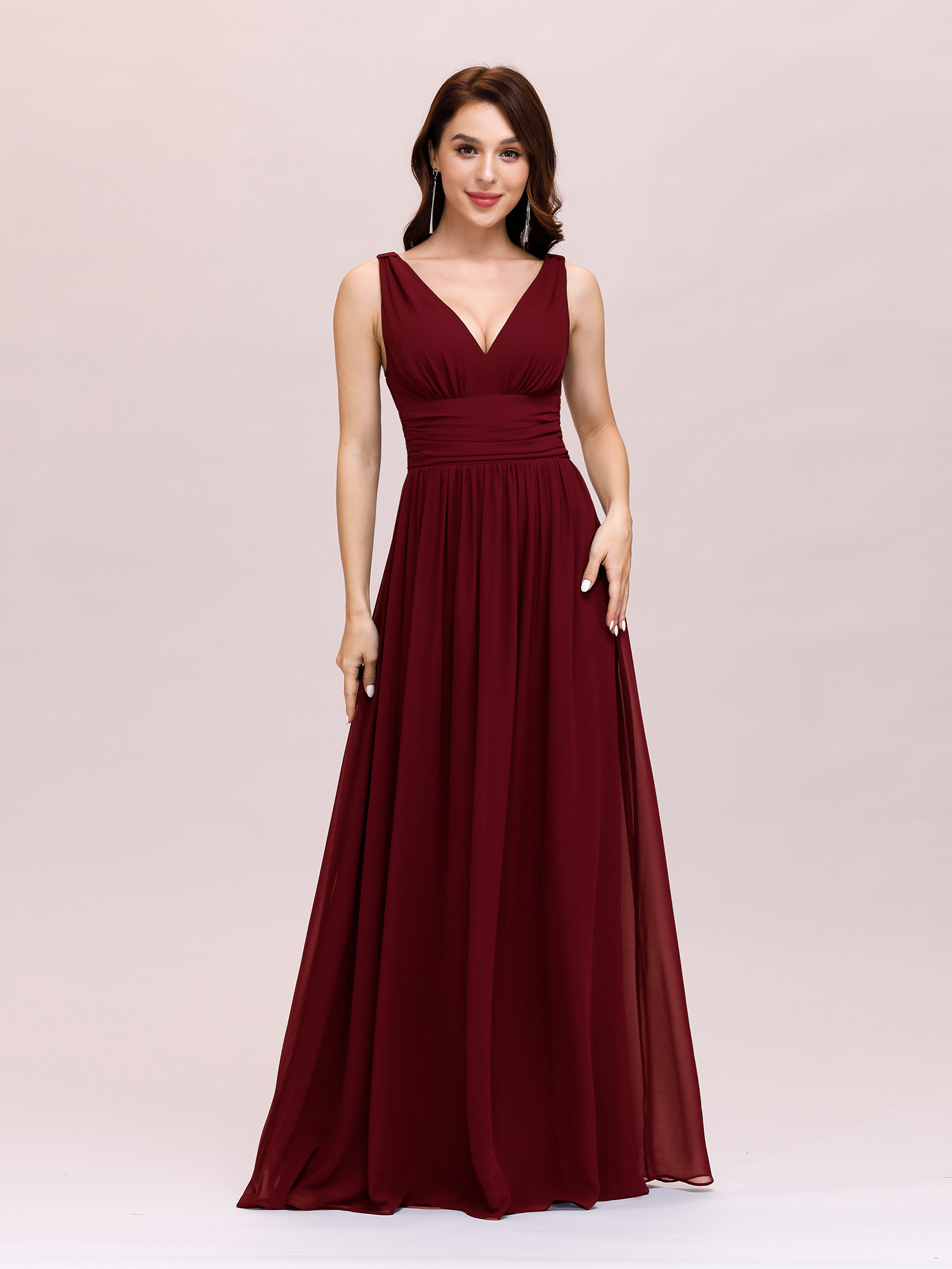 Everpretty Plus Size Long V Neck Evening Formal Gowns Bridesmaid