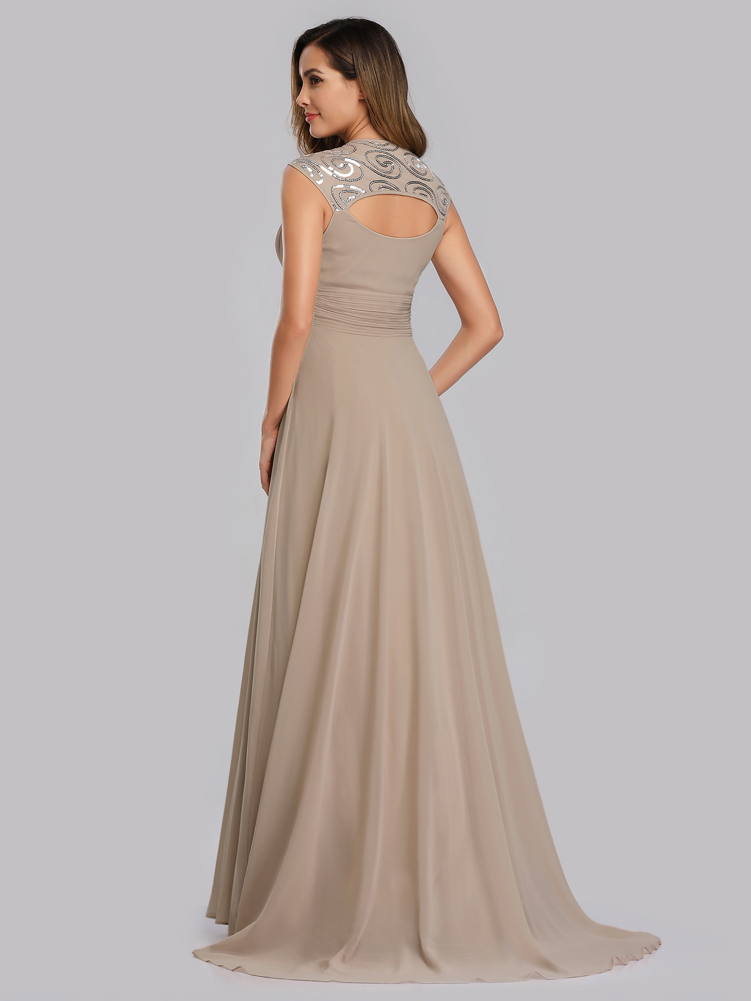 EverPretty Long Formal Bridesmaid Dresses Backless Wedding Evening