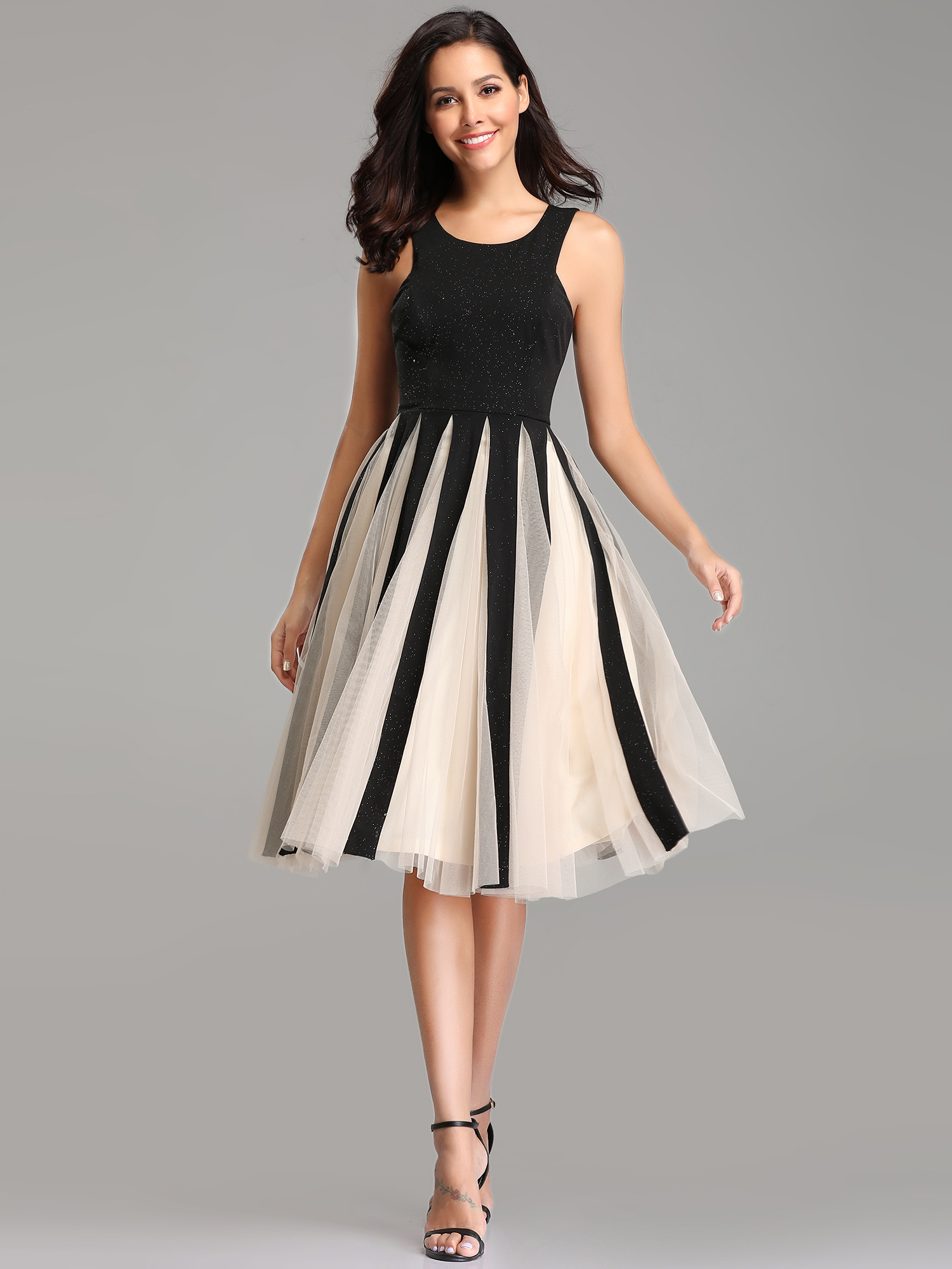 EverPretty Short Sleeveless Cocktail Party Dress Aline Casual Prom