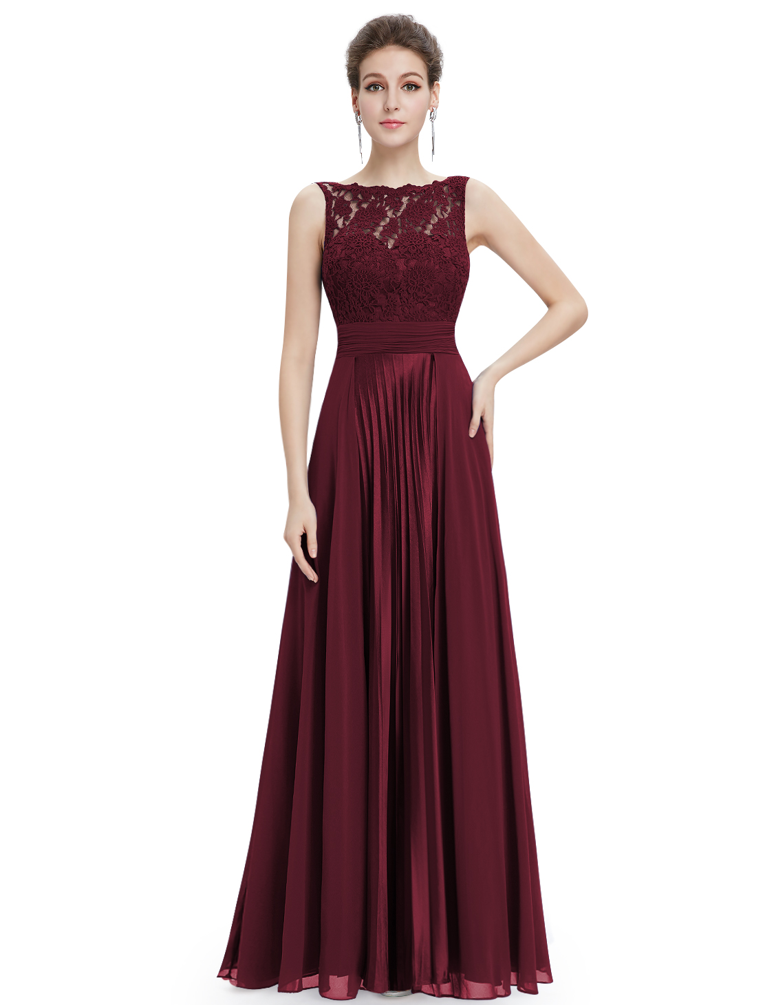 UK Women Lace Formal Long Evening Party Dress Cocktail Prom Gowns 08352