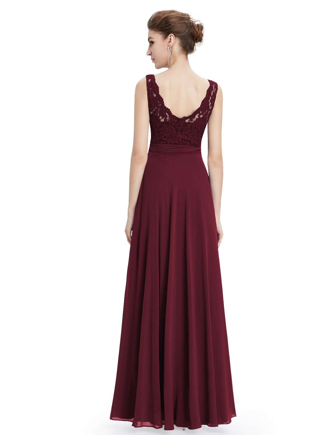 UK Women Lace Formal Long Evening Party Dress Cocktail Prom Gowns 08352