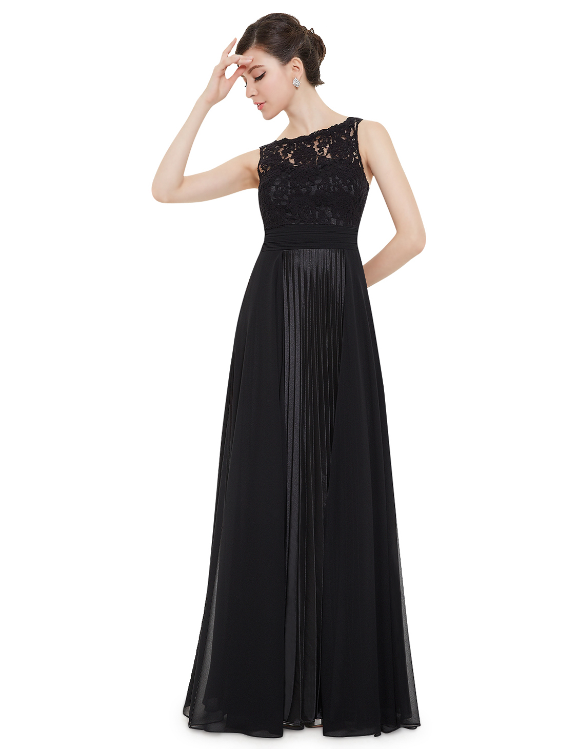 UK Women Lace Formal Long Evening Party Dress Cocktail Prom Gowns 08352