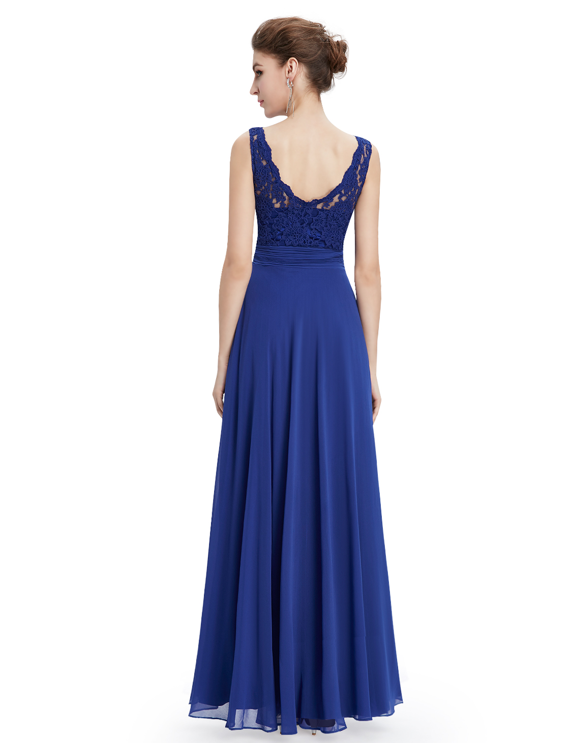 UK Women Lace Formal Long Evening Party Dress Cocktail Prom Gowns 08352