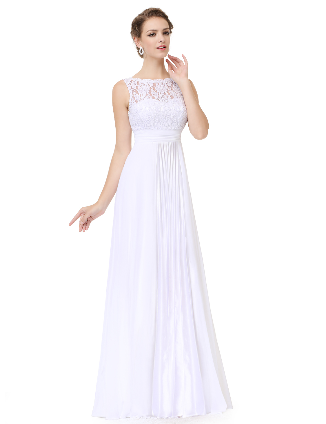 UK Women Lace Formal Long Evening Party Dress Cocktail Prom Gowns 08352