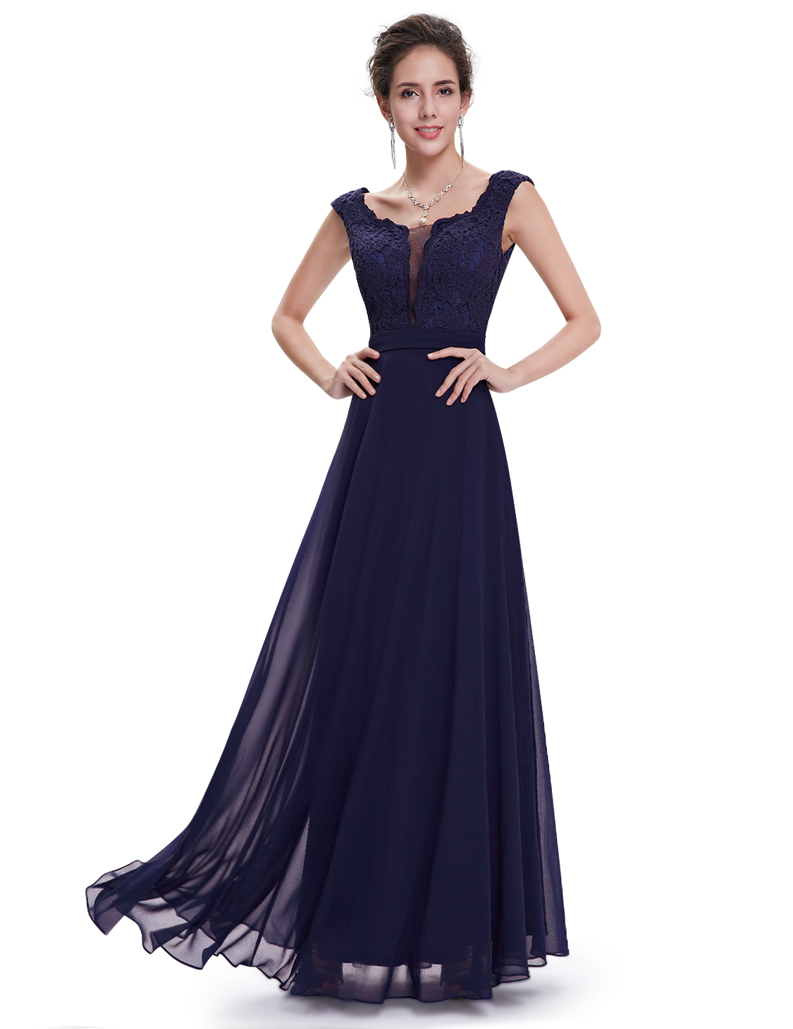 UK Long Elegant Formal Evening Party Dress Cocktail Prom Gown 08628