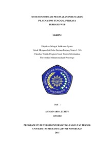 Sistem Informasi Pemasaran Perumahan Pt. Suna Dwi Tunggal Perkasa Berbasis Web - Umpo Repository