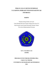 Perancangan Sistem Informasi E-Learning Berbasis Web Di Rumah Pintar Ponorogo - Umpo Repository