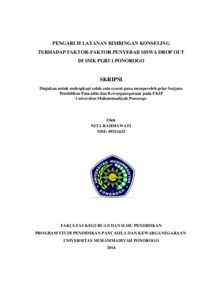 Pengaruh Layanan Bimbingan Konseling Terhadap Faktor-Faktor Penyebab Siswa Drop Out Di Smk Pgri 1 Ponorogo - Umpo Repository