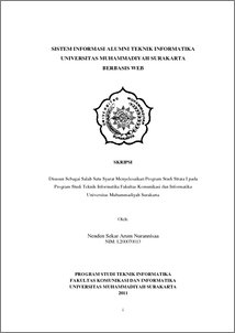 Sistem Informasi Alumni Teknik Informatika Universitas Muhammadiyah Surakarta Berbasis Web - Ums Etd-Db