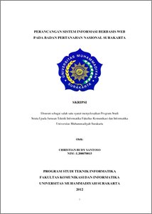 Perancangan Sistem Informasi Berbasis Web Pada Badan Pertanahan Nasional Surakarta - Ums Etd-Db