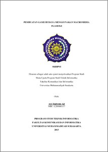 Pembuatan Game Budaya Menggunakan Macromedia Flash 8.0 - Ums Etd-Db