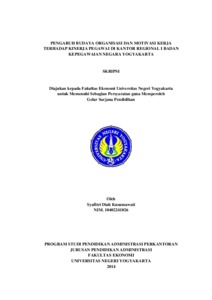 Pengaruh Budaya Organisasi Dan Motivasi Kerja Terhadap Kinerja Pegawai Di Kantor Regional I Badan Kepegawaian Negara Yogyakarta - Lumbung Pustaka Uny