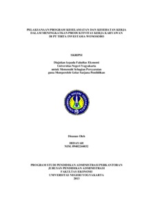 Abstrak Pelaksanaan Program Keselamatan Dan Kesehatan Kerja Dalam Meningkatkan Produktivitas Kerja Karyawan Di Pt Tirta Investama Wonosobo. - Lumbung Pustaka Uny