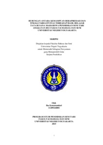 Hubungan Antara Kemampuan Berapresiasi Dan Tingkat Kreativitas Terhadap Hasil Belajar Tata Busana Mahasiswa Pendidikan Seni Tari Angkatan 2012 Fakultas Bahasa Dan Seni Universitas Negeri Yogyakarta - Lumbung Pustaka Uny