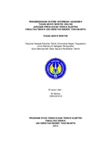 Pengembangan Sistem Informasi Akademik Tugas Akhir Skripsi Onlinejurusan Pt Elektro Ft Uny - Lumbung Pustaka Uny