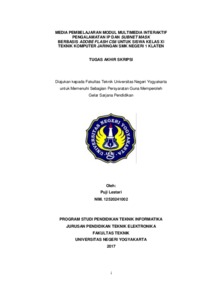 Media Pembelajaran Modul Multimedia Interaktif Pengalamatan Ip Dan Subnet Mask Berbasis Adobe Flash Cs6 Untuk Siswa Kelas Xi Teknik Komputer Jaringan Smk Negeri 1 Klaten - Lumbung Pustaka Uny