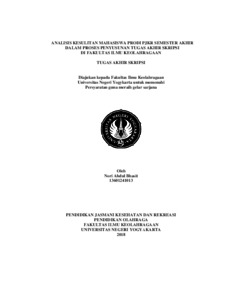 Analisis Kesulitan Mahasiswa Prodi Pjkr Semester Akhir Dalam Proses Penyususunan Tugas Akhir Skripsi Di Fakultas Ilmu Keolahragaan - Lumbung Pustaka Uny
