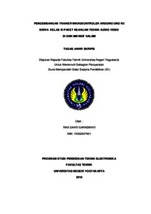 Pengembangan Trainer Mikrokontroler Arduino Uno R3 Siswa Kelas Xi Paket Keahlian Teknik Audio Video Di Smk Ma'arif Salam - Lumbung Pustaka Uny