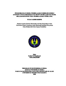 Pengembangan Media Pembelajaran Berbasis Mobile Learning Untuk Meningkatan Motivasi Belajar Dan Hasil Belajar Kognitif Pada Pembelajaran Fisika Sma - Lumbung Pustaka Uny