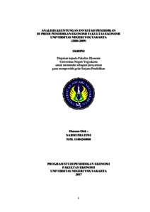 Analisis Keuntungan Investasi Pendidikan Di Prodi Pendidikan Ekonomi Fakultas Ekonomi Universitas Negeri Yogyakarta (2000-2009) - Lumbung Pustaka Uny