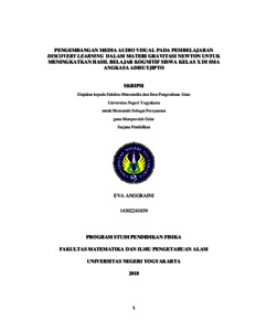 Pengembangan Media Audio Visual Pada Pembelajaran Discovery Learning Dalam Materi Gravitasi Newton Untuk Meningkatkan Hasil Belajar Kognitif Siswa Kelas X Di Sma Angkasa Adisutjipto - Lumbung Pustaka Uny