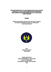 Pengaruh Pendapatan Asli Daerah (Pad), Dana Alokasi Umum (Dau), Dana Alokasi Khusus (Dak) Terhadap Pertumbuhan Ekonomi Di Provinsi D.i. Yogyakarta Tahun 2010-2016 - Lumbung Pustaka Uny