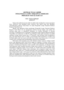 Abstrak Tugas Akhir Pengendali Lampu Terjadwal Berbasis Program Visual Basic 6.0 - Lumbung Pustaka Uny