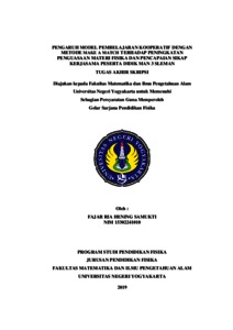 Pengaruh Model Pembelajaran Kooperatif Dengan Metode Make A Match Terhadap Peningkatan Hasil Belajar Penguasaan Materi Fisika Dan Pencapaian Sikap Kerjasama Peserta Didik Man 3 Sleman - Lumbung Pustaka Uny