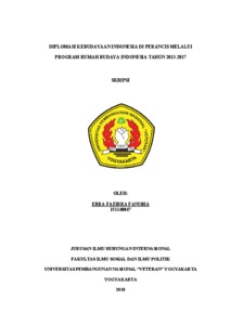 Diplomasi Kebudayaan Indonesia Di Perancis Melalui Program Rumah Budaya Indonesia Tahun 2013-2017 - Repository Upn "Veteran" Yogyakarta
