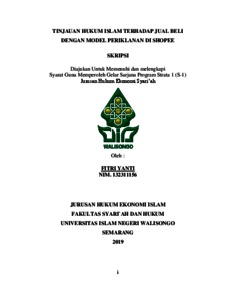 Tinjauan Hukum Islam Terhadap Jual Beli Dengan Model Periklanan Di Shopee - Walisongo Repository