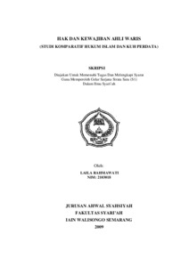 Hak Dan Kewajiban Ahli Waris (Studi Komparatif Hukum Islam Dan Kuh Perdata) - Walisongo Repository