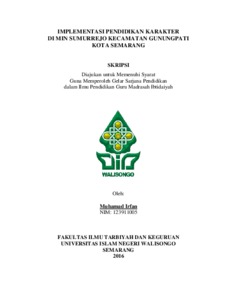 Implementasi Pendidikan Karakter Di Min Sumurrejo Kecamatan Gunungpati Kota Semarang - Walisongo Repository
