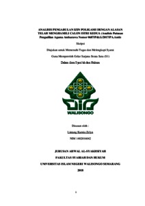 Analisis Pengabulan Izin Poligami Dengan Alasan Telah Menghamili Calon Istri Kedua : Analisis Putusan Pengadilan Agama Ambarawa Nomor 0687/Pdt.g/2017/Pa.amb) - Walisongo Repository