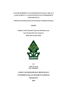 Analisis Pemberdayaan Ekonomi Masyarakat Melalui Usaha Budidaya Ayam Ras Petelur Dalam Perspektif Ekonomi Islam : Studi Kasus Di Kelurahan Rowosari Kecamatan Tembalang Semarang - Walisongo Repository