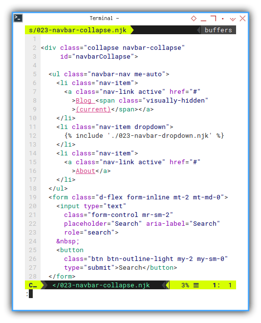 Bootstrap Navbar Class