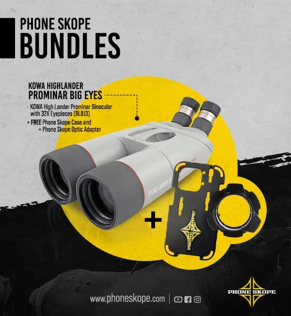 Kowa Prominar Highlander Binocular 32x Eyepieces Phone Skope