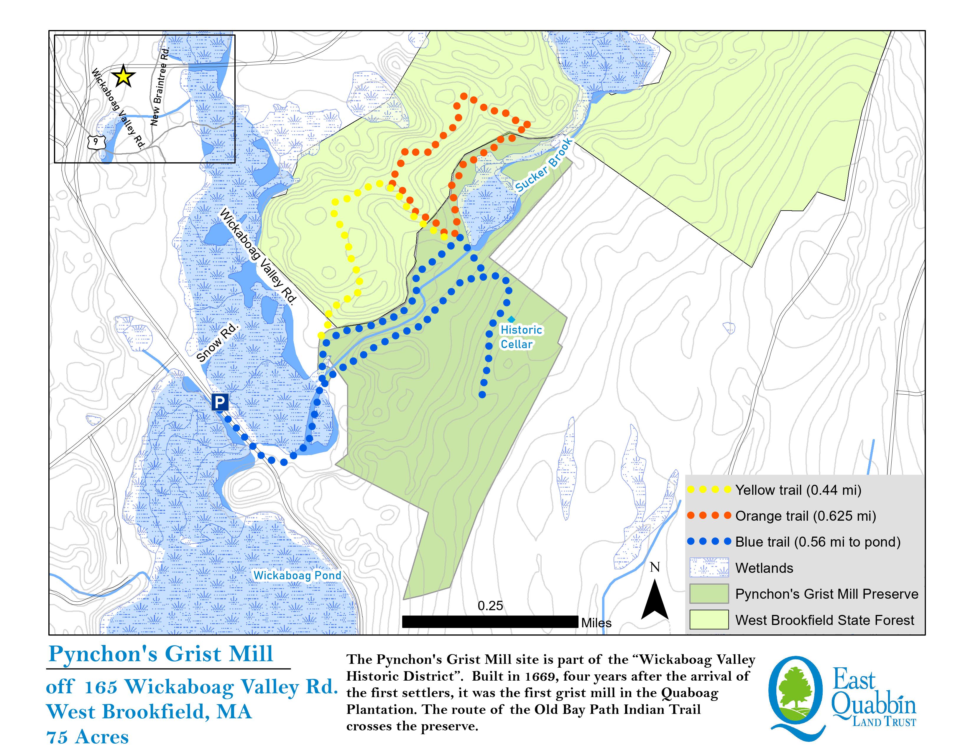 Pynchon’s Grist Mill Preserve, West Brookfield East Quabbin Land Trust