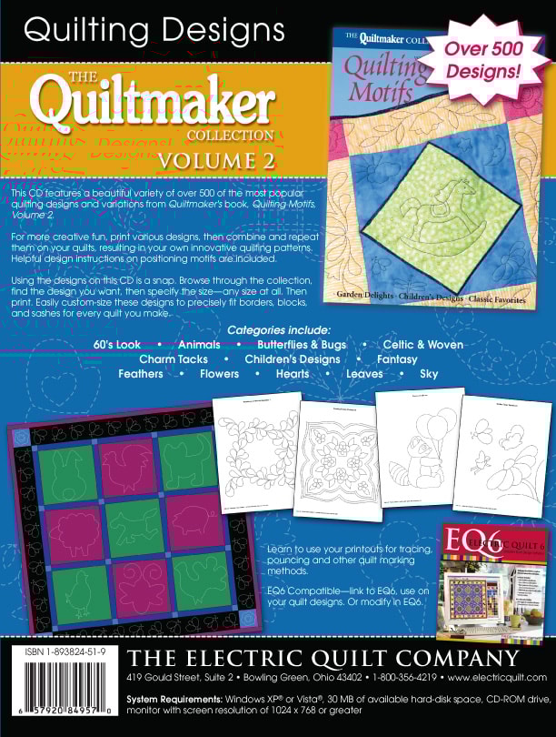 Quiltmaker’s Quilting Designs Volume 2 Products The Electric Quilt Company