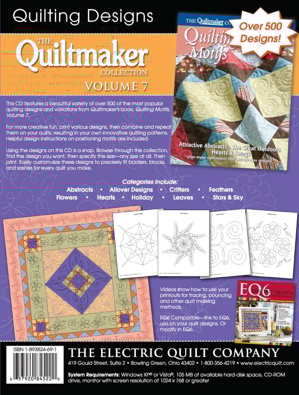 Quiltmaker’s Quilting Designs Volume 7 Products The Electric Quilt Company