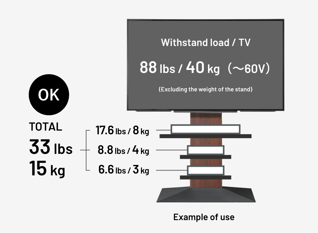 V2 Wallside Type WALL INTERIOR TV STAND
