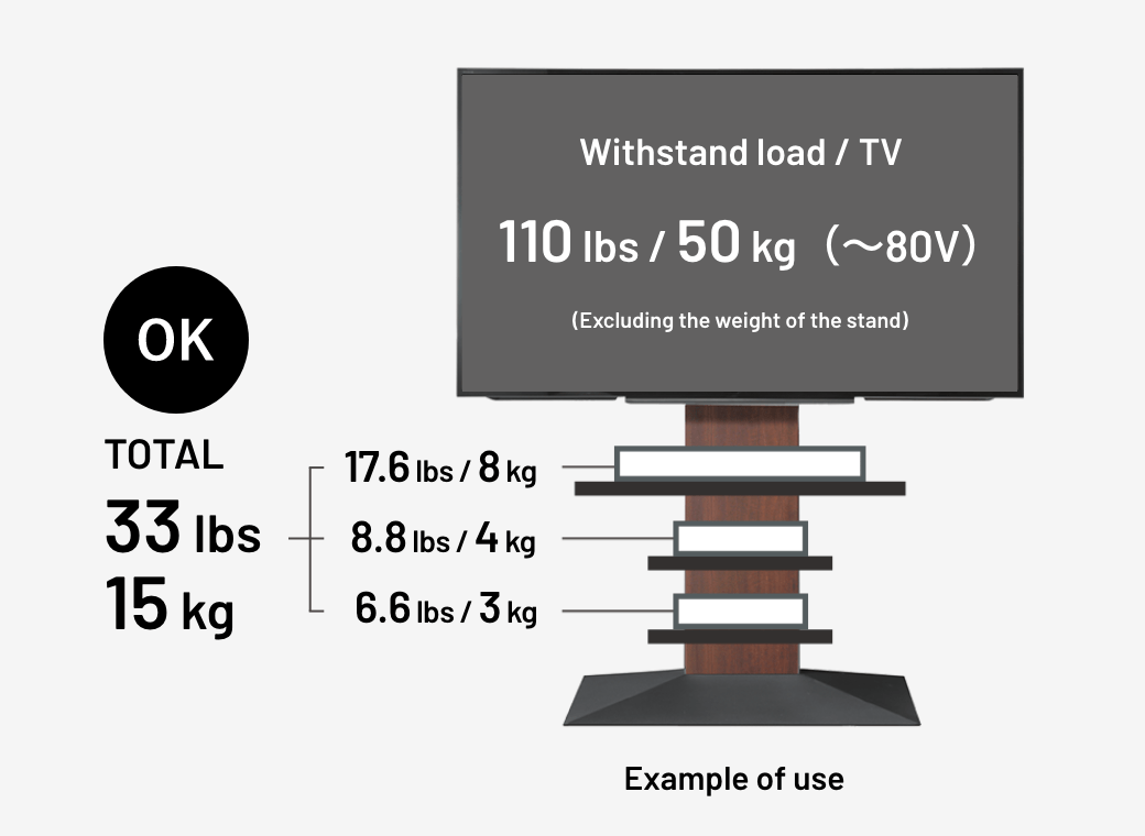 V3 Wallside Type WALL INTERIOR TV STAND