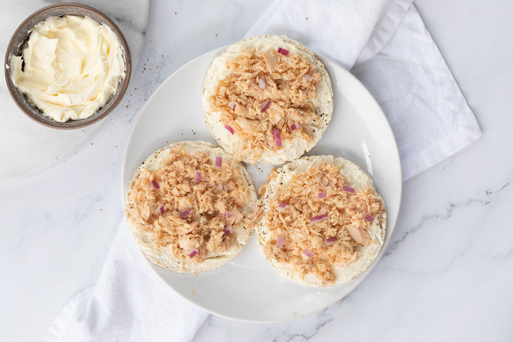 Tuna & Mayo on Corn Thins • Equalution