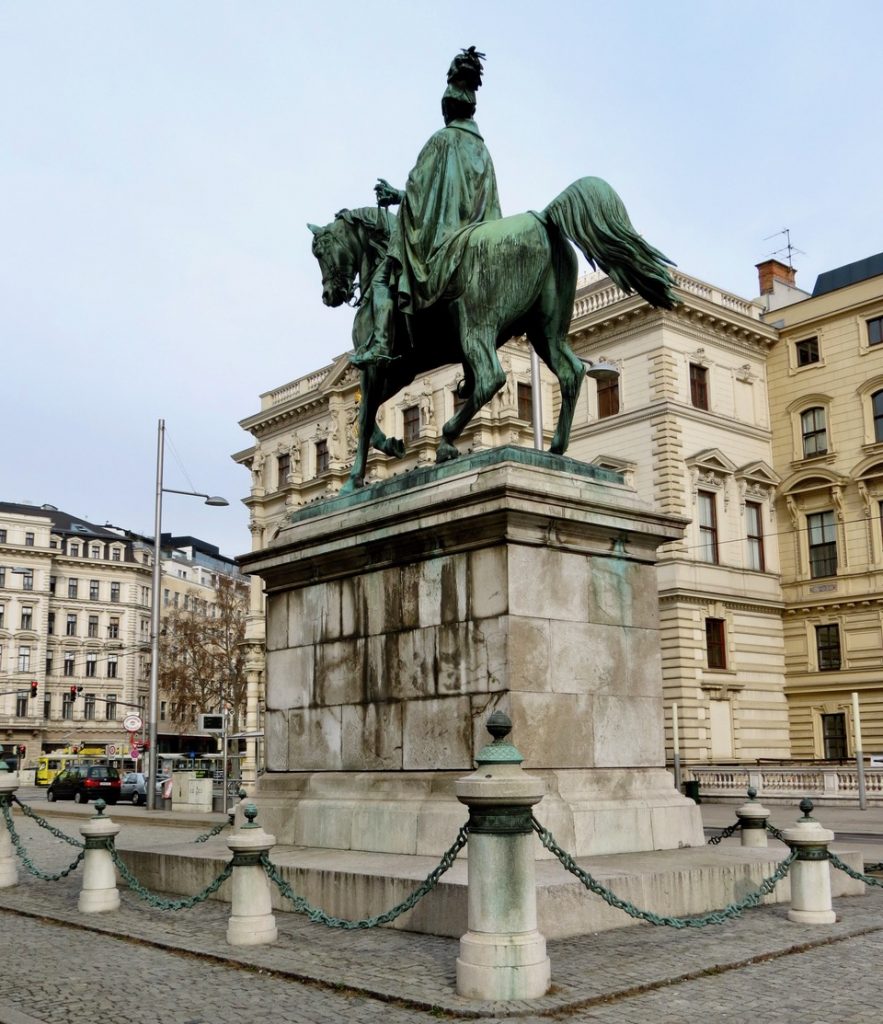 Equestrian statue of Karl Philipp Schwarzenberg in Vienna Austria