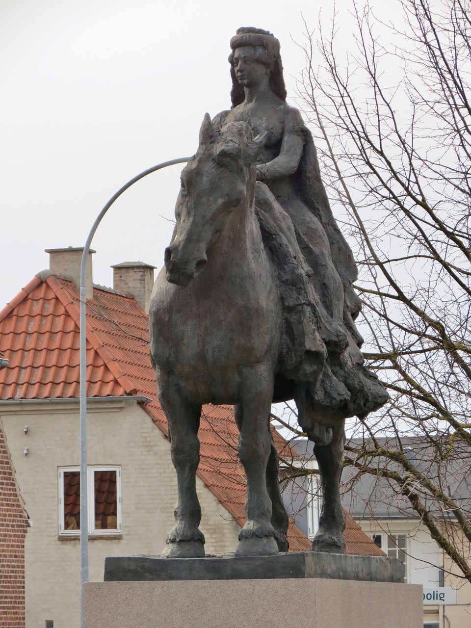Equestrian statue of Margrete I in Roskilde Denmark