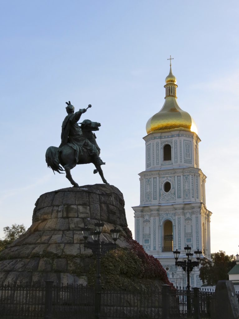 Equestrian statue of Bogdan Khmelnitsky in Kiev Ukraine