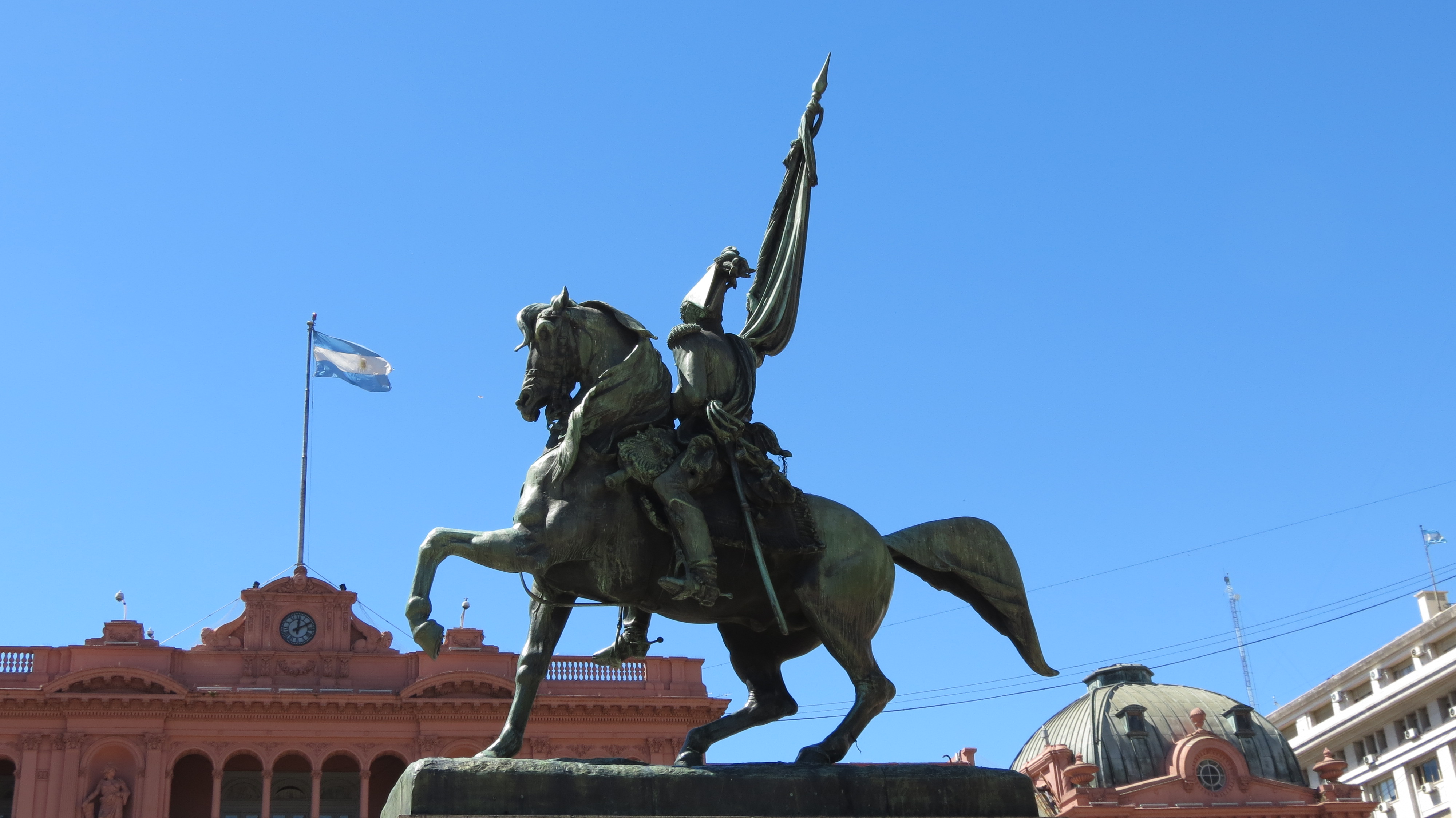 Equestrian statue of Manuel Belgrano in Buenos Aires Argentina