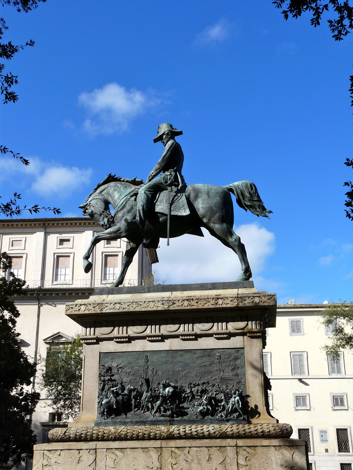 Equestrian statue of Carlo Alberto in Rome Italy