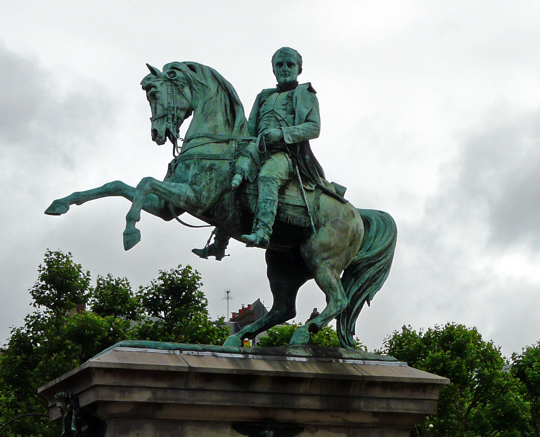 Equestrian statue of Napoléon I in Rouen France