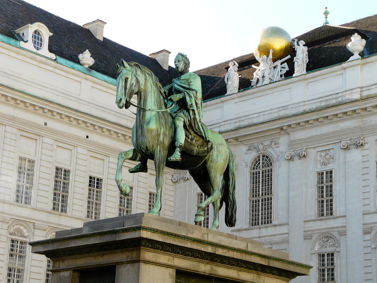 Equestrian statue of Joseph ll in Vienna Austria